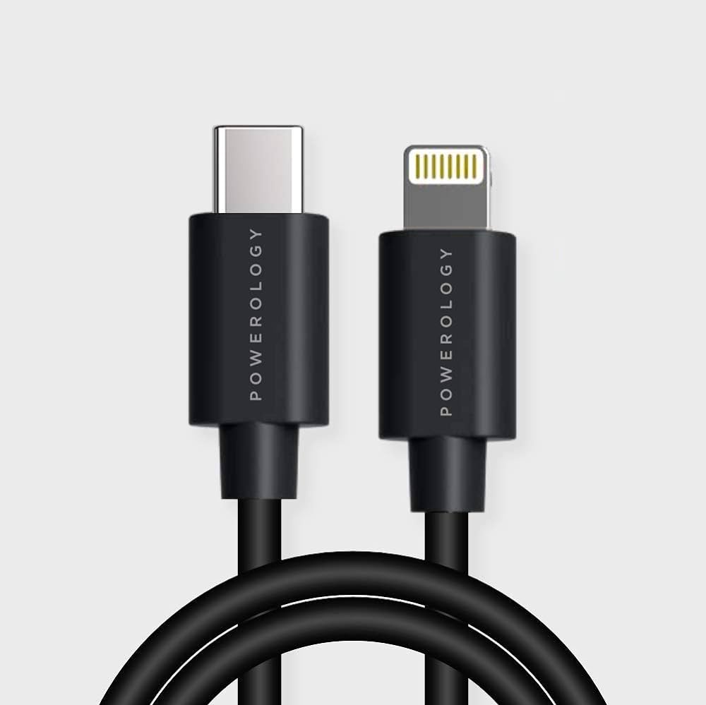 باورولوجي USB-C لايتنينج وكابل شحن