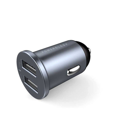 POWEROLOGY 4.8A ALUMINUM MINI CAR CHARGER