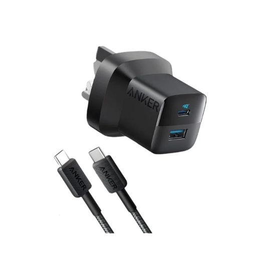 ANKER 323 CHARGER WITH 322 USB-C TO USB-C CABLE (33W.3FT)